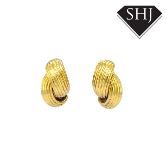 18ct Yellow Gold Twist Earrings