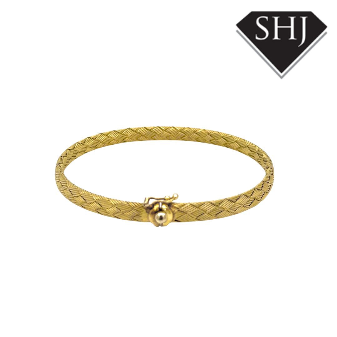 9ct Yellow Gold Rope Design Bangle