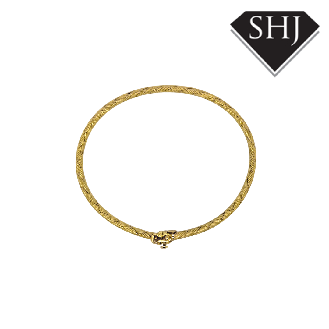 9ct Yellow Gold Rope Design Bangle