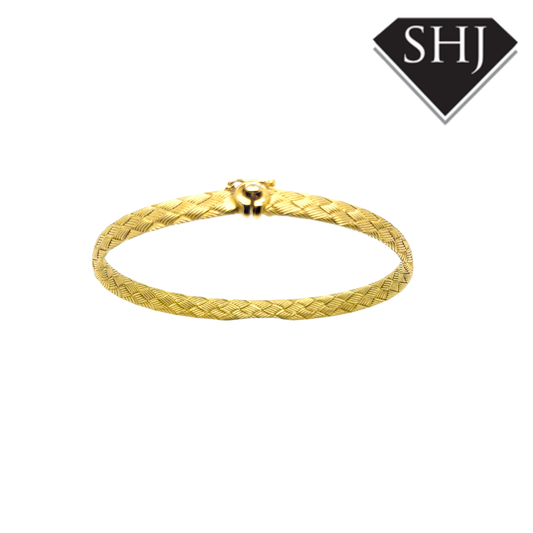 9ct Yellow Gold Rope Design Bangle