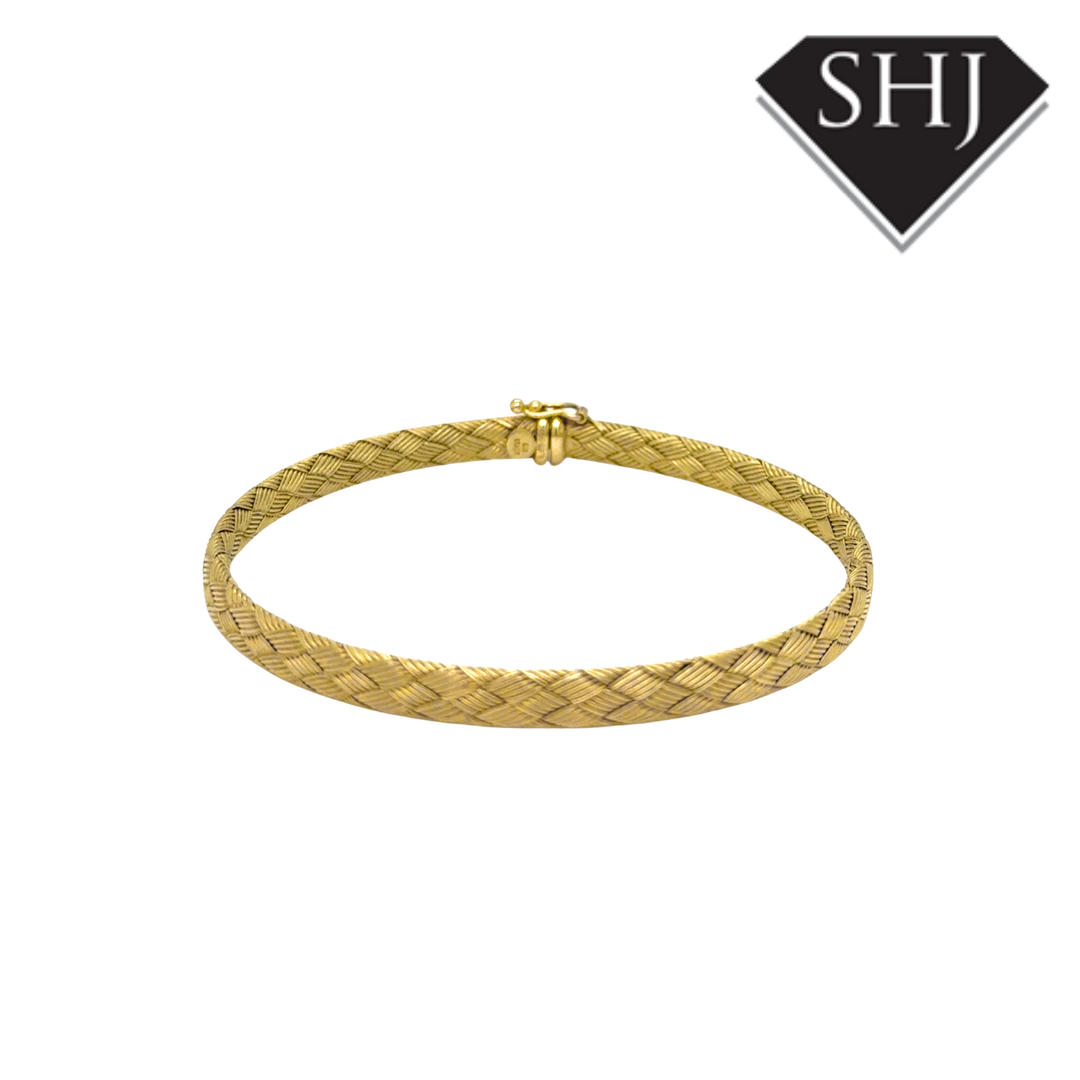 9ct Yellow Gold Rope Design Bangle