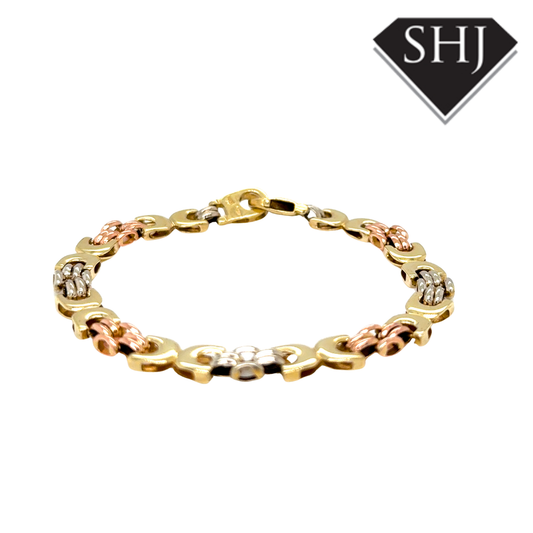 9ct Tri Gold Bracelet