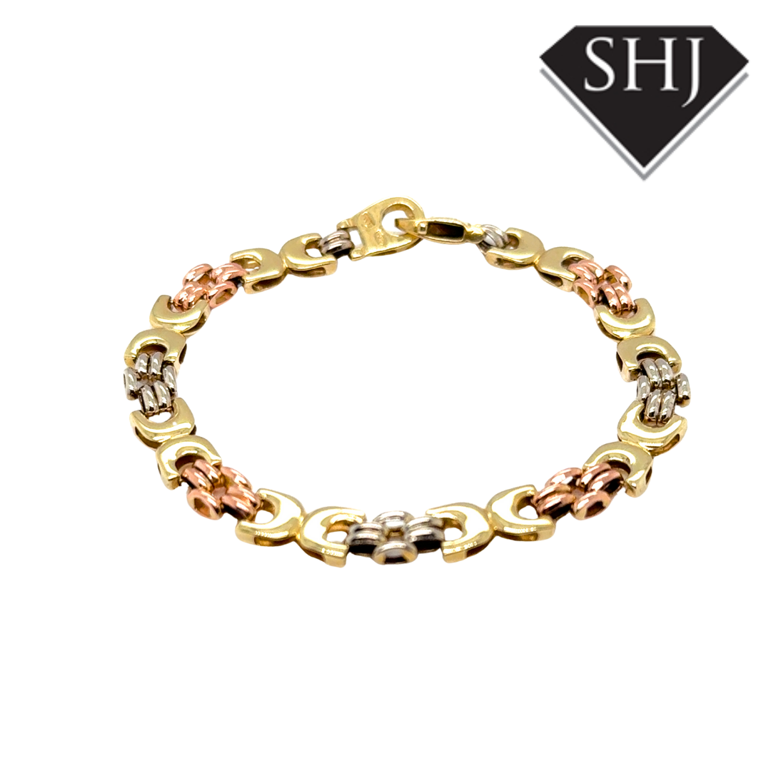 9ct Tri Gold Bracelet