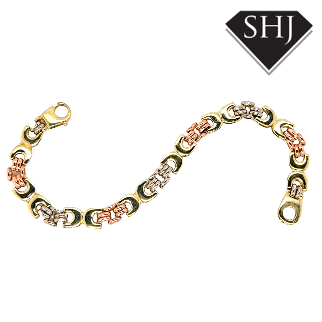 9ct Tri Gold Bracelet