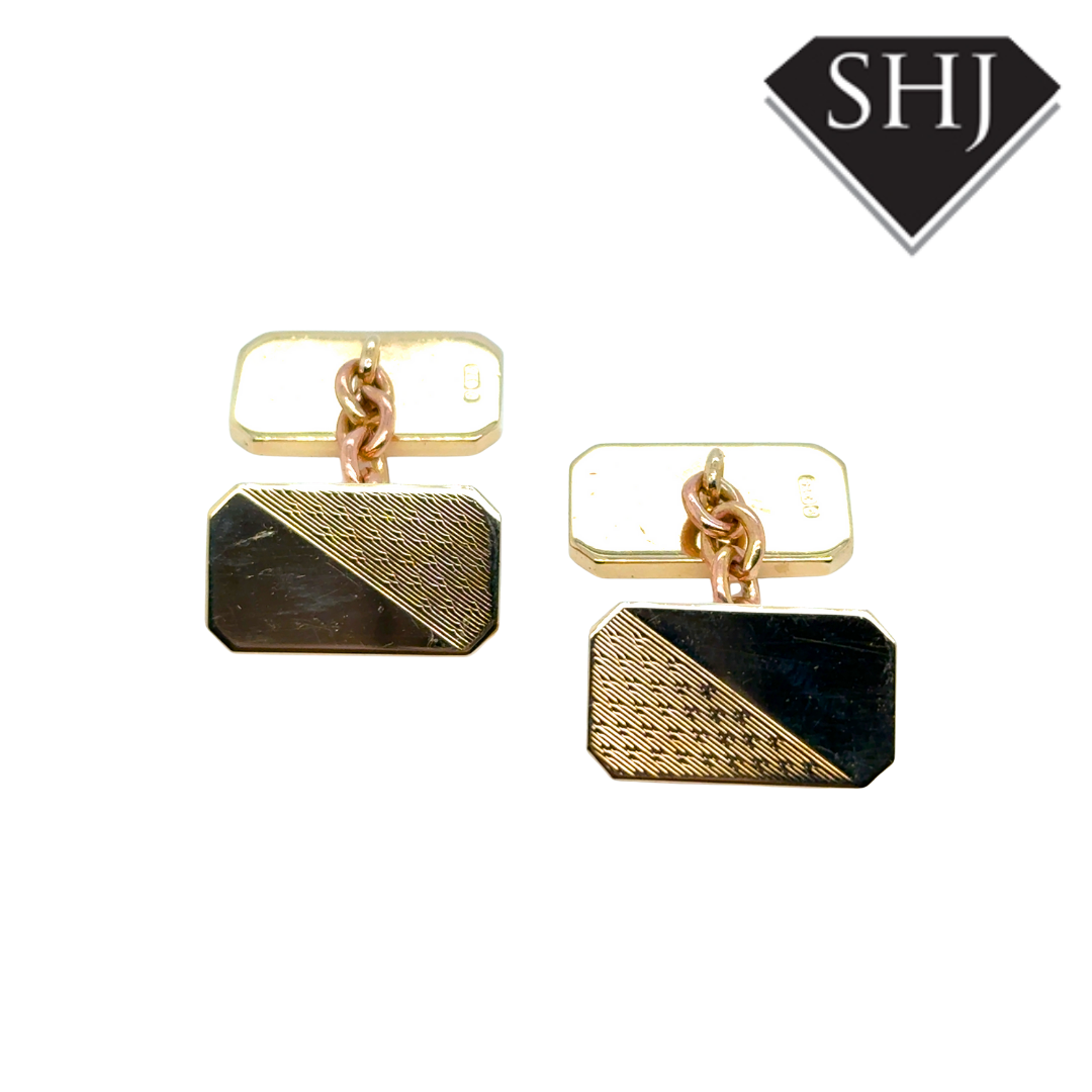 9ct Yellow Gold Cufflinks