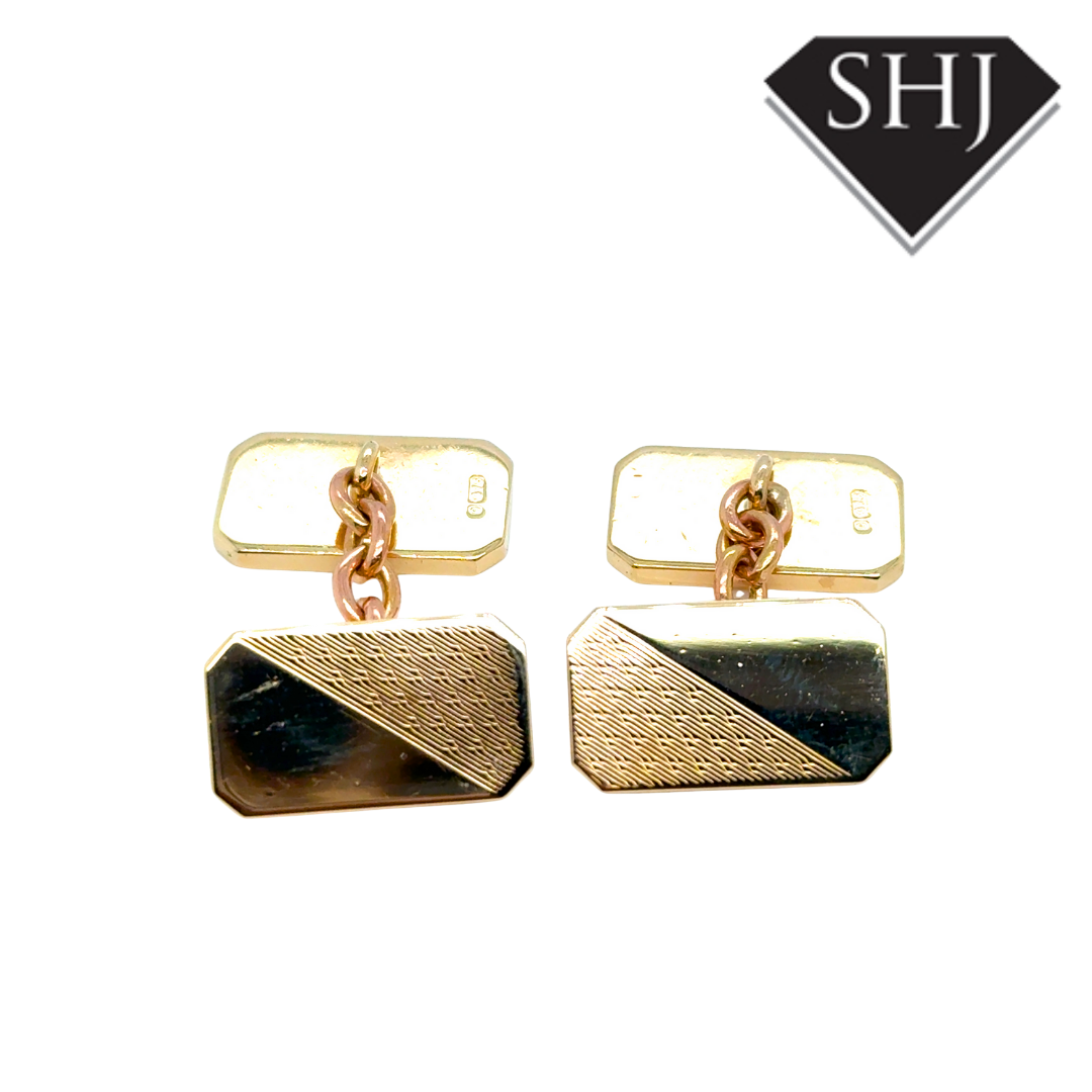 9ct Yellow Gold Cufflinks
