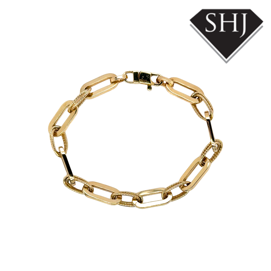 9ct Yellow Gold 7" Link Bracelet