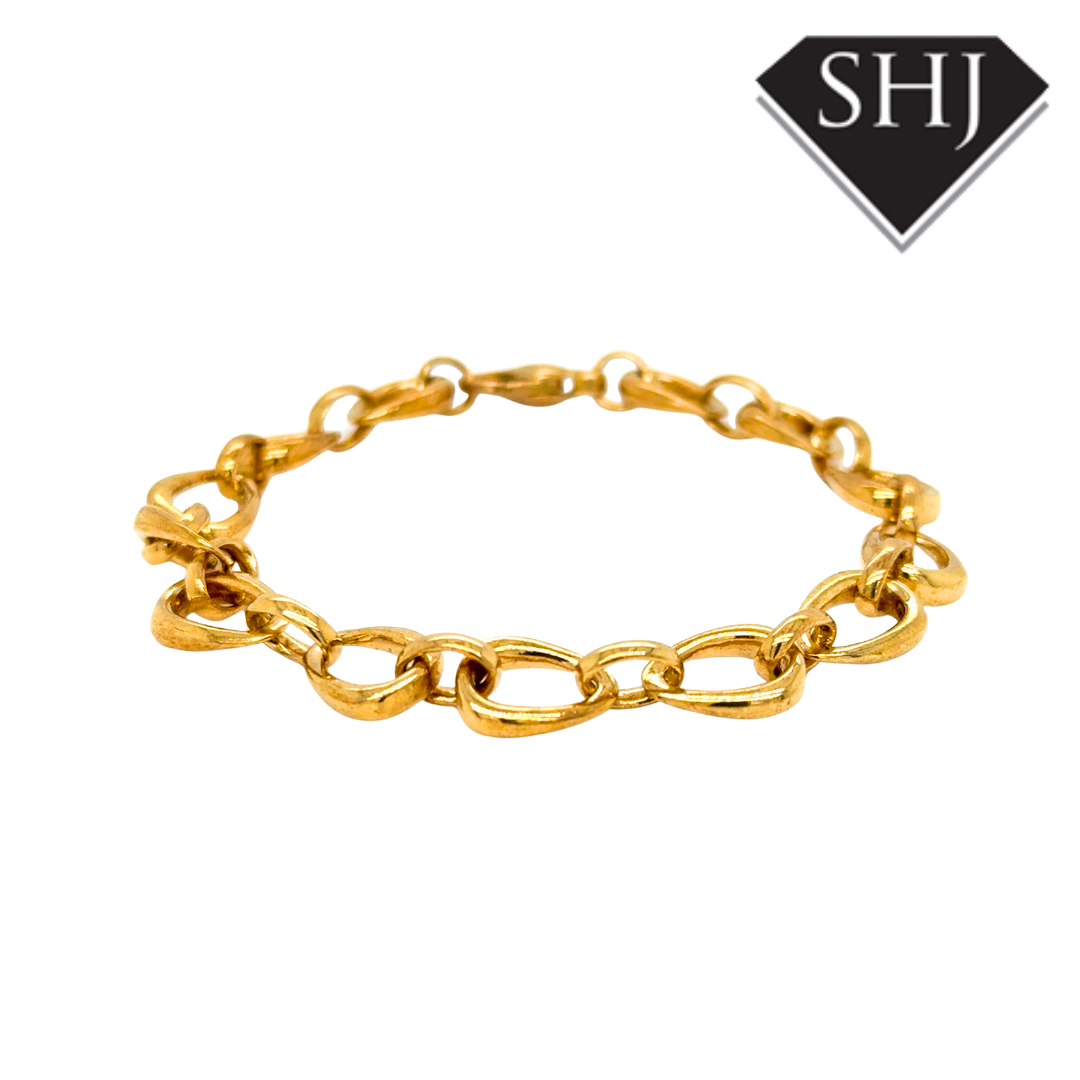 Silver Vermeil Gold Plated Curb Link Bracelet