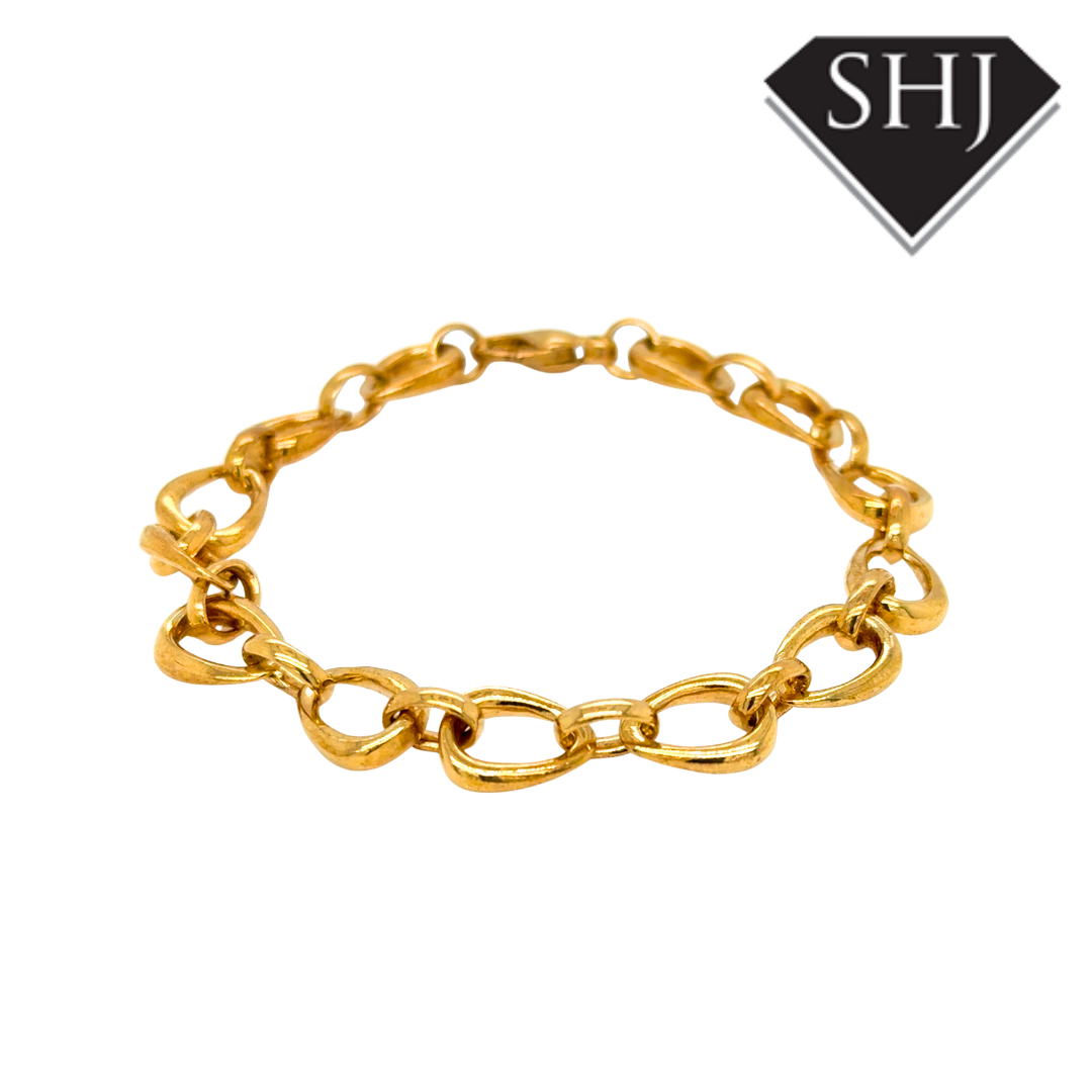 Silver Vermeil Gold Plated Curb Link Bracelet