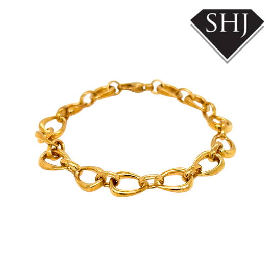 Silver Vermeil Gold Plated Curb Link Bracelet