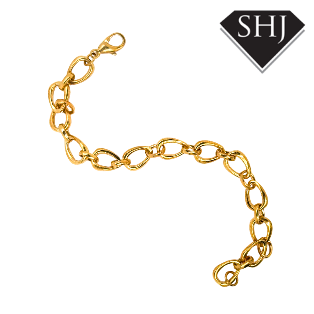 Silver Vermeil Gold Plated Curb Link Bracelet