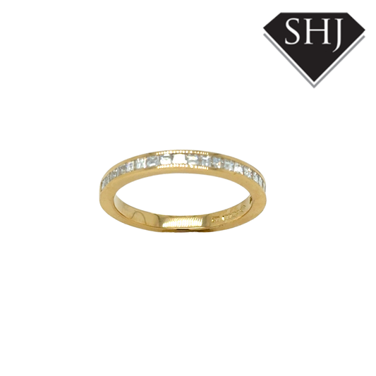 18ct Yellow Gold Princess Cut 0.52ct Diamond Eternity Ring