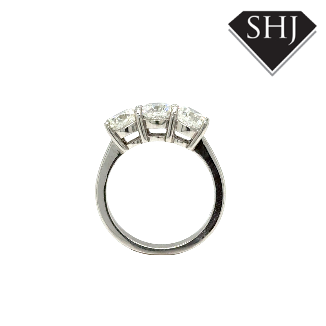 Platinum 3 Stone 2.11ct Diamond Ring G/H SI2