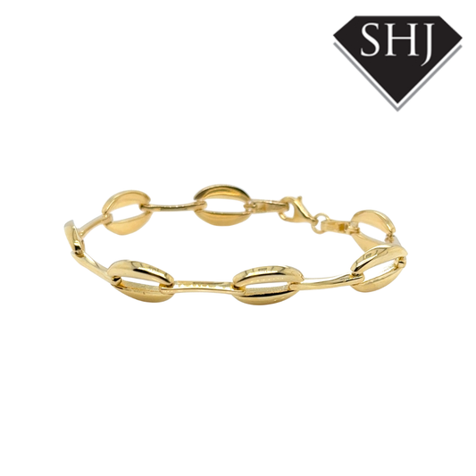 Silver Gold Plated Oval Link Bracelet
