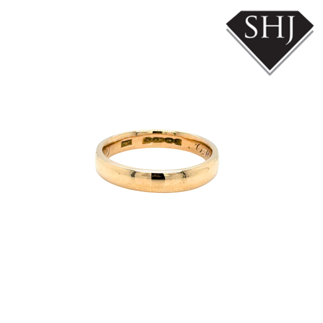 18CT Yellow Gold 3.5mm Wedding Band