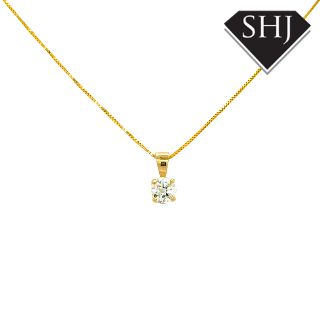 9ct Yellow Gold 0.42ct Diamond Pendant
