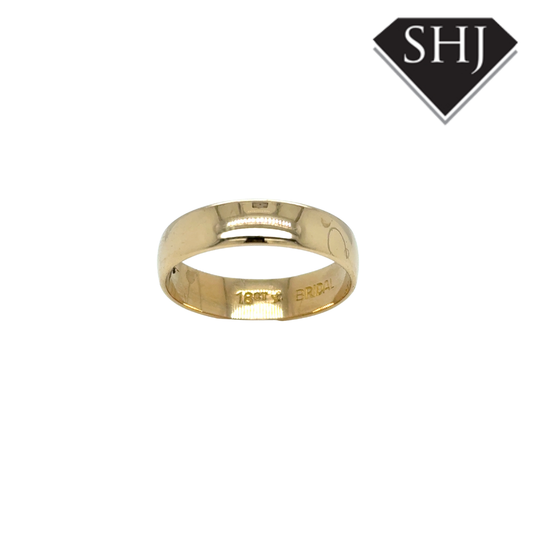 18CT Yellow Gold 5mm Wedding Band