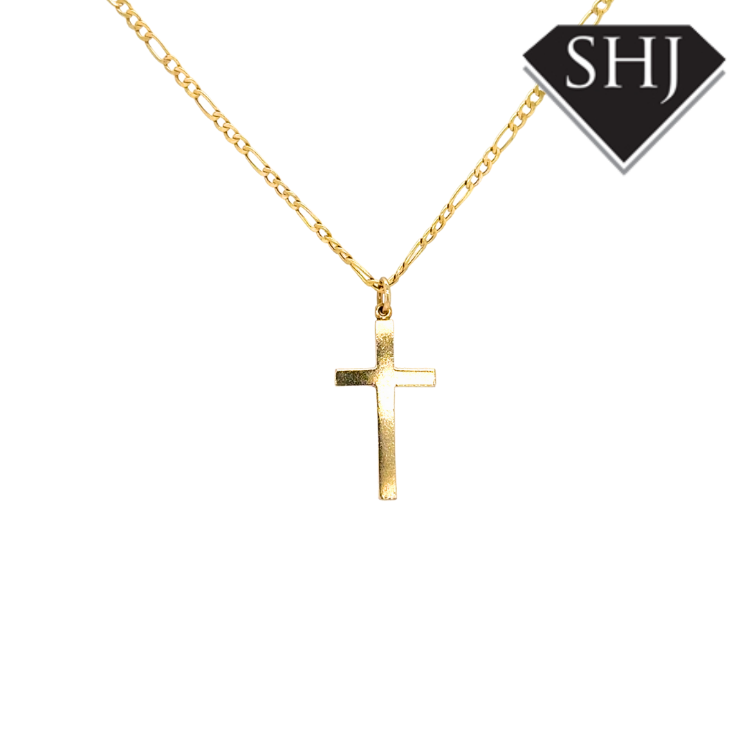 9ct Yellow Gold Cross & Chain