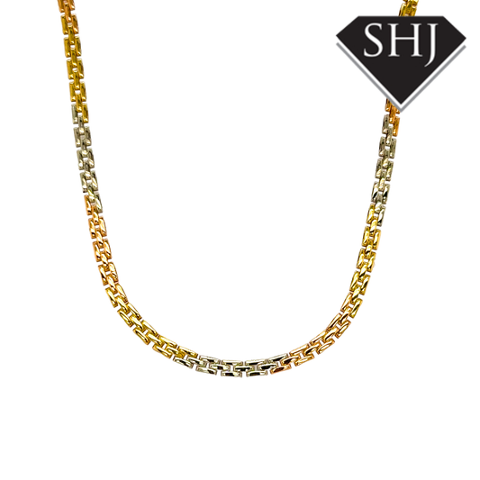 18ct Tri Gold Chain