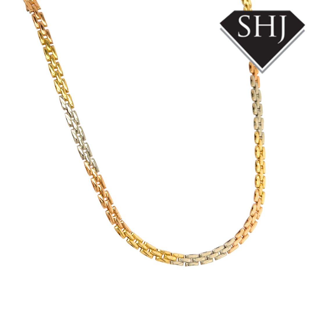 18ct Tri Gold Chain