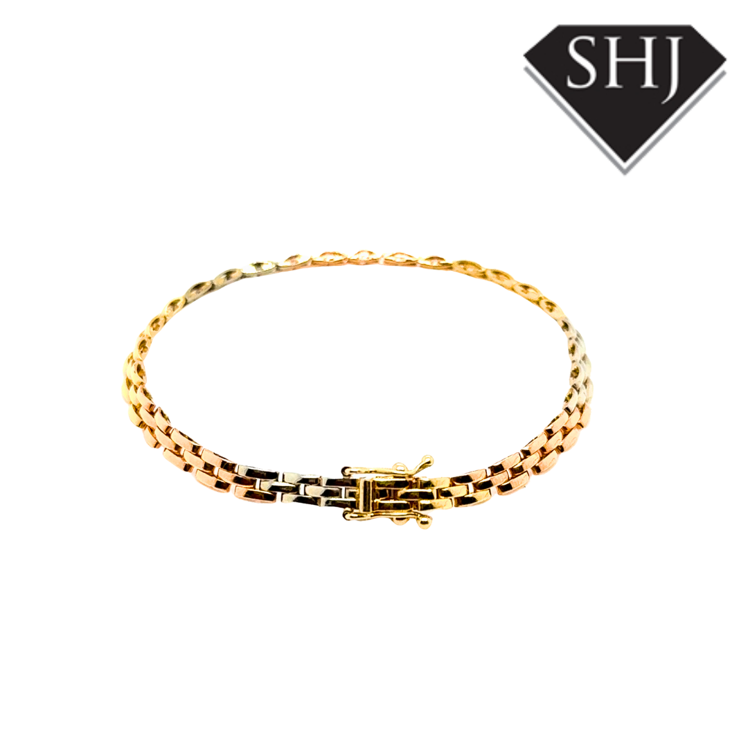 18ct Tri Gold Bracelet