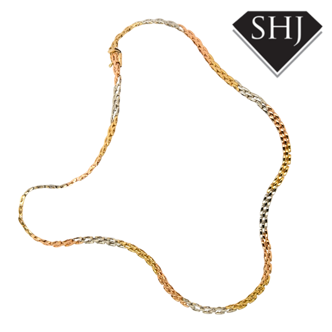 18ct Tri Gold Chain