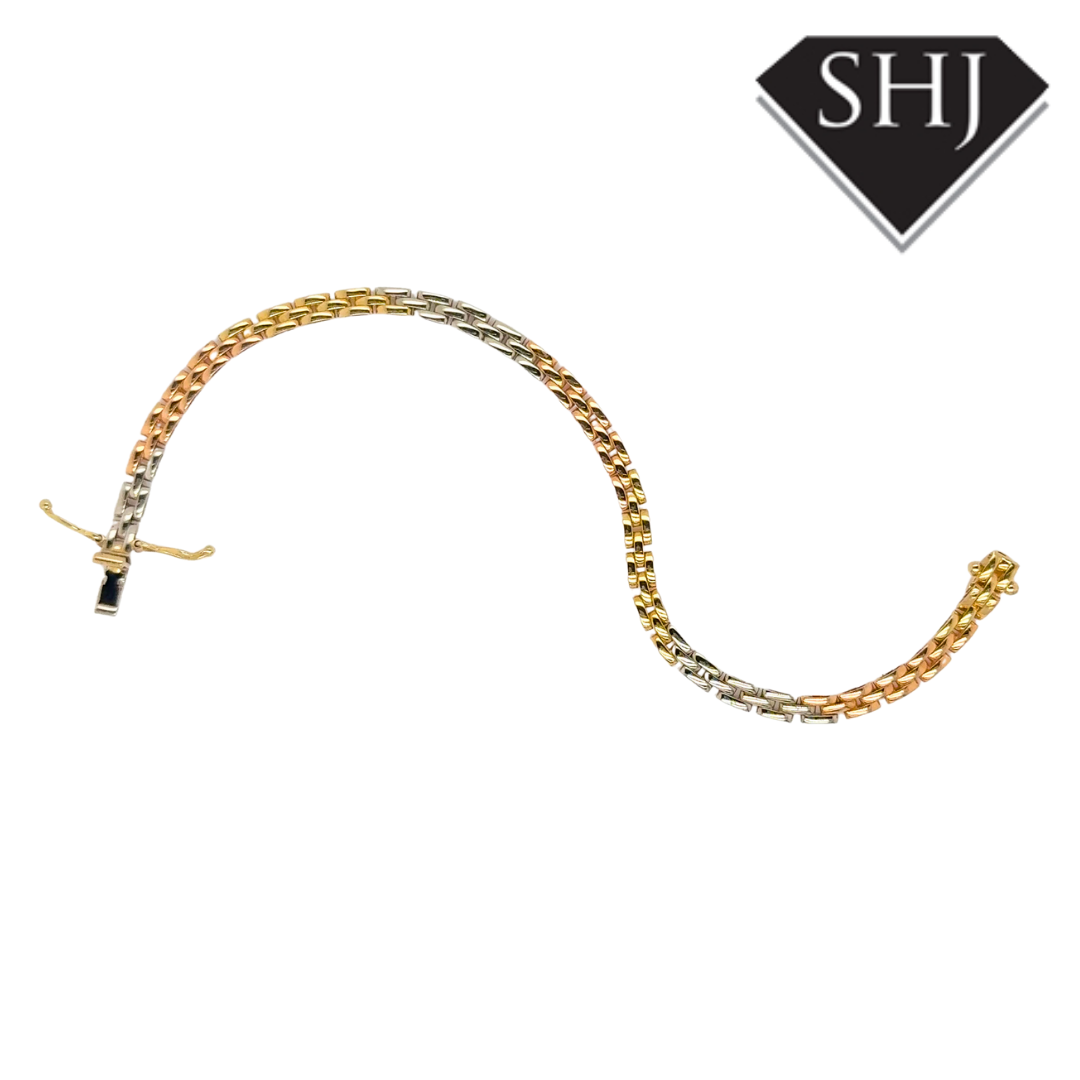 18ct Tri Gold Bracelet