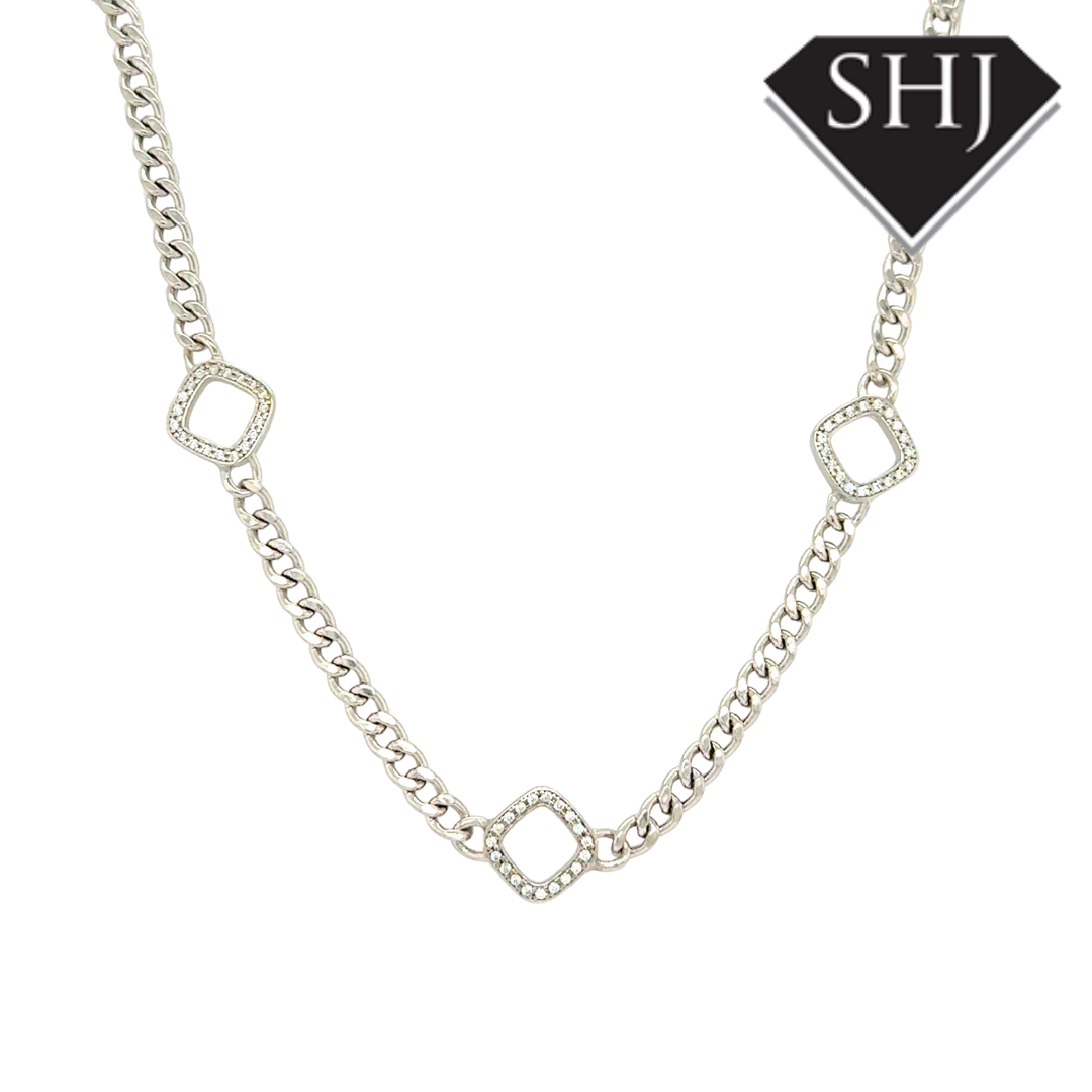 Silver CZ Necklace