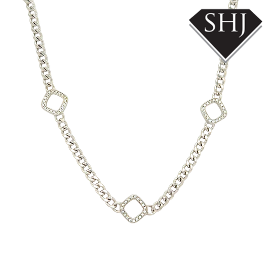 Silver CZ Necklace