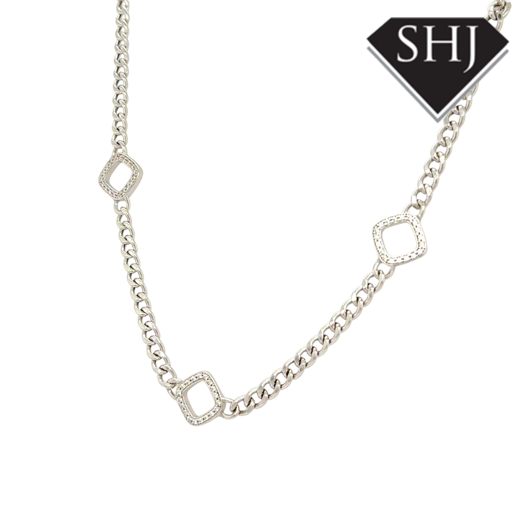 Silver CZ Necklace