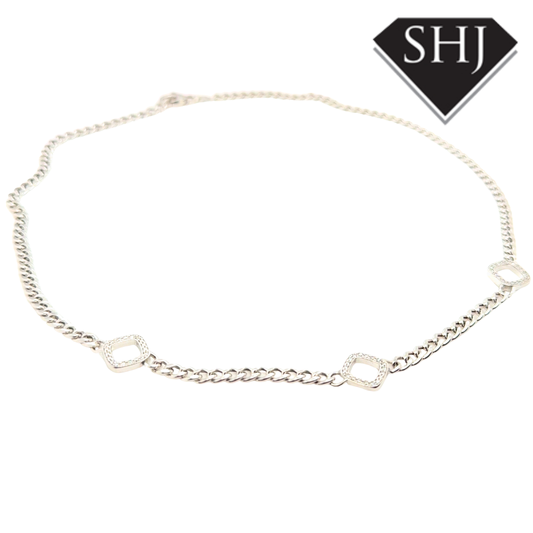 Silver CZ Necklace