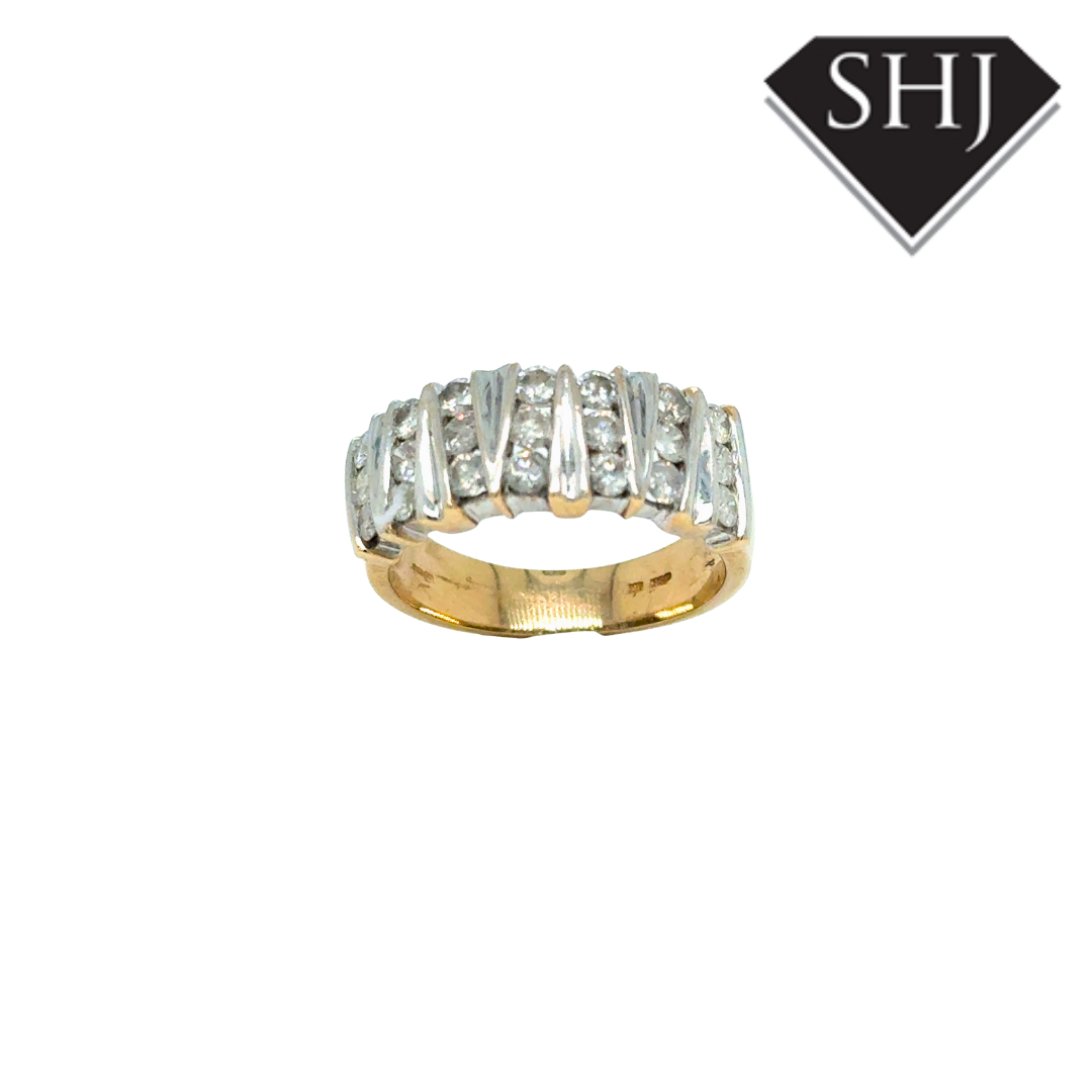 9ct Yellow Gold Diamond Set Band