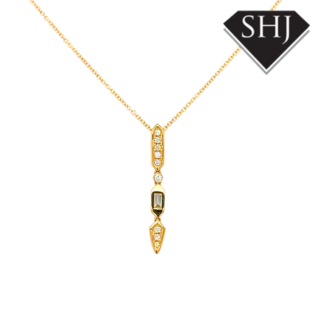 18ct Yellow Gold 0.30ct Diamond Pendant