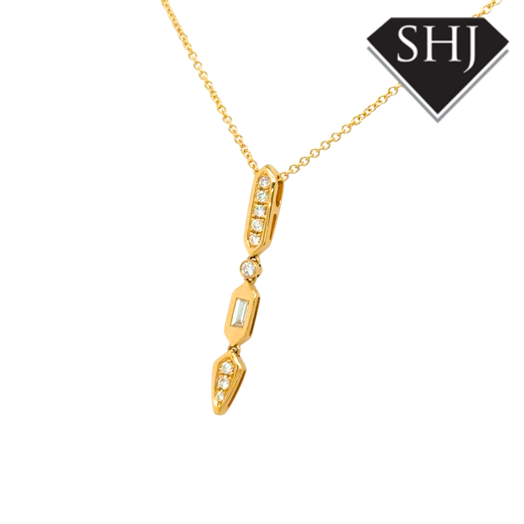 18ct Yellow Gold 0.30ct Diamond Pendant