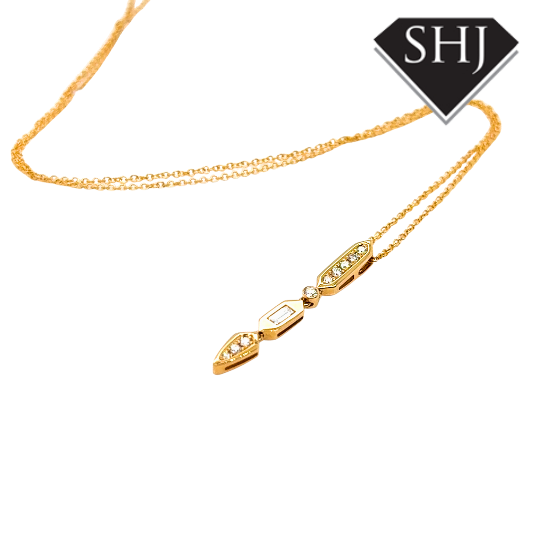 18ct Yellow Gold 0.30ct Diamond Pendant