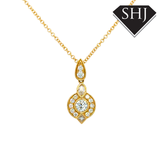 18ct Yellow Gold 0.30ct Diamond Pendant