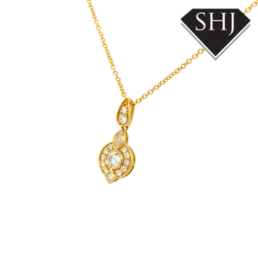 18ct Yellow Gold 0.30ct Diamond Pendant