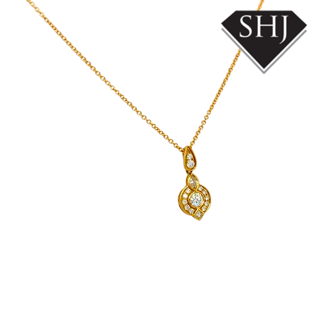 18ct Yellow Gold 0.30ct Diamond Pendant