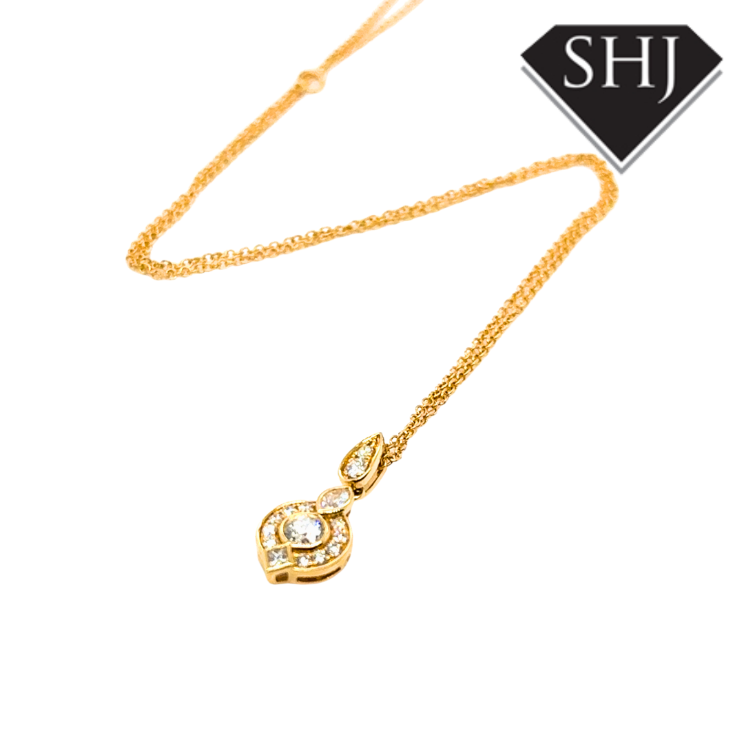18ct Yellow Gold 0.30ct Diamond Pendant
