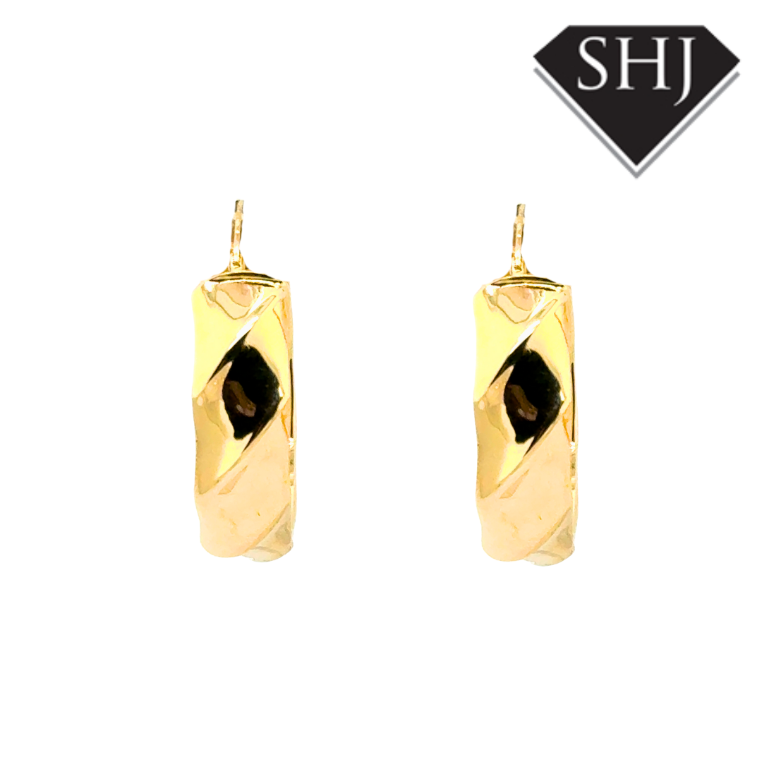 14ct Yellow Gold 30mm Hoop Earrings
