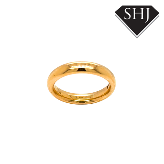 18CT Yellow Gold 7g 4mm Wedding Band