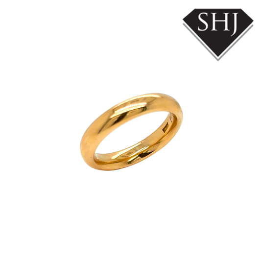 18CT Yellow Gold 7g 4mm Wedding Band