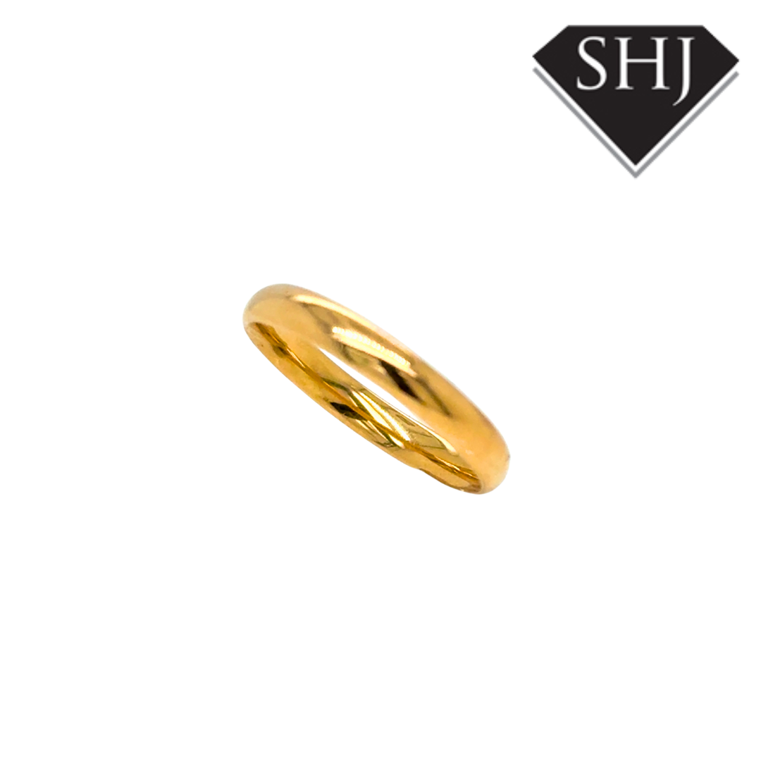 18CT Yellow Gold 3mm Wedding Band