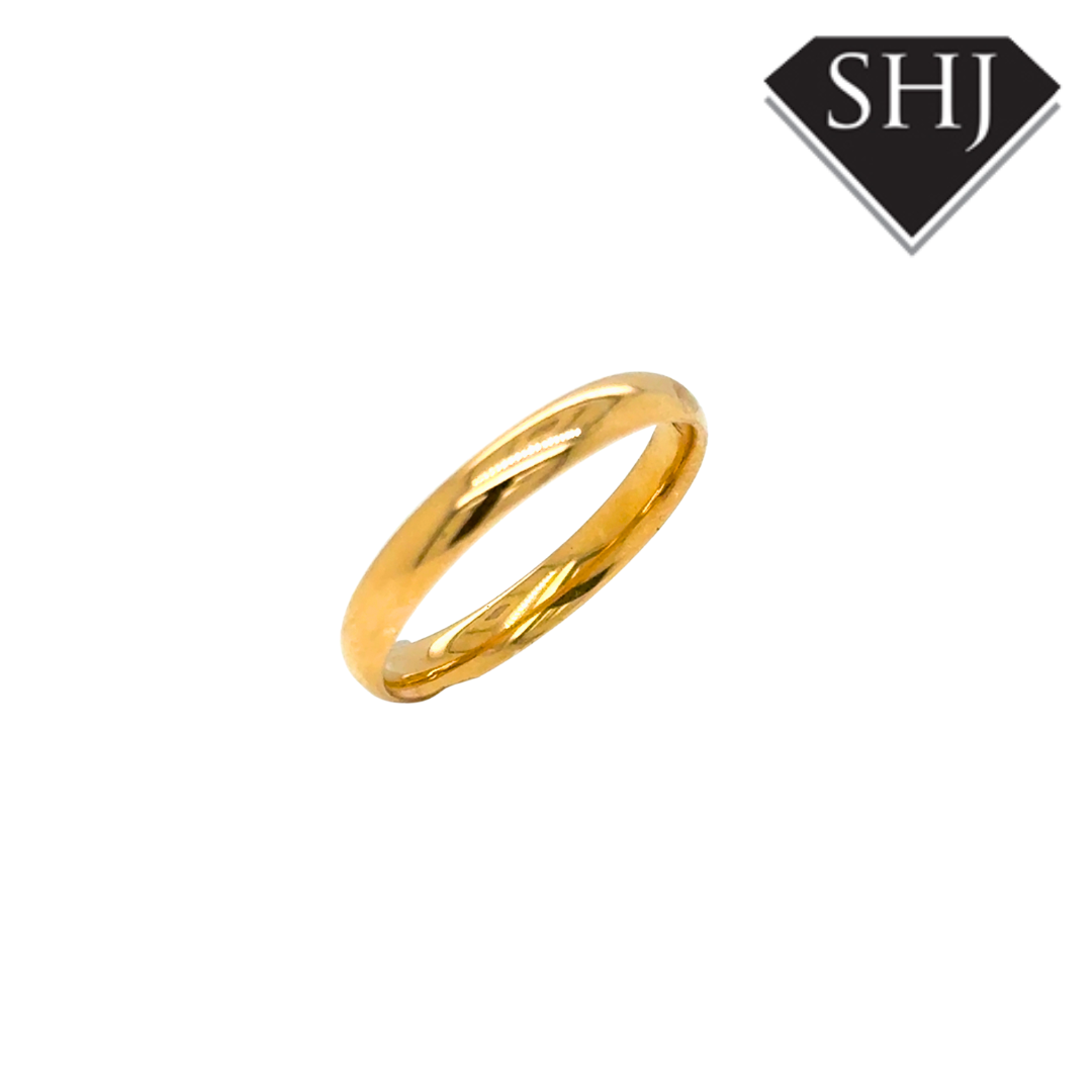 18CT Yellow Gold 3mm Wedding Band