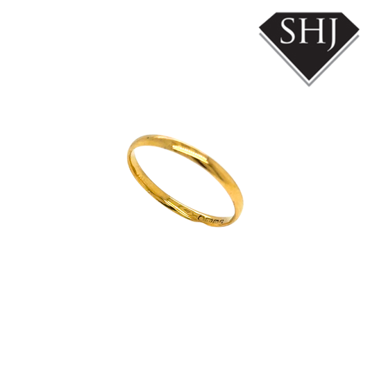 18CT Yellow Gold 2mm Wedding Band