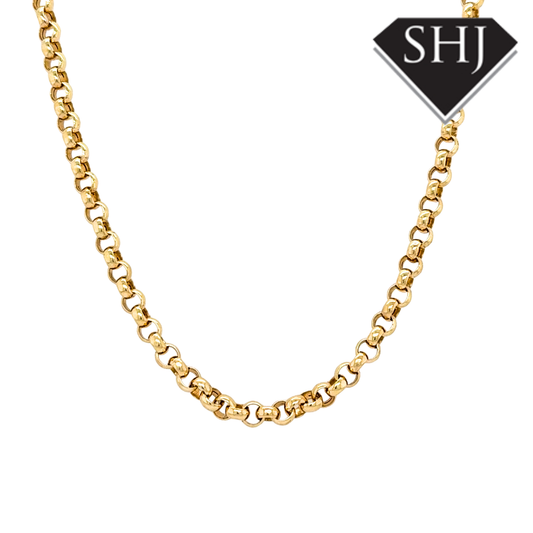 9ct Yellow Gold 18" Belcher Chain