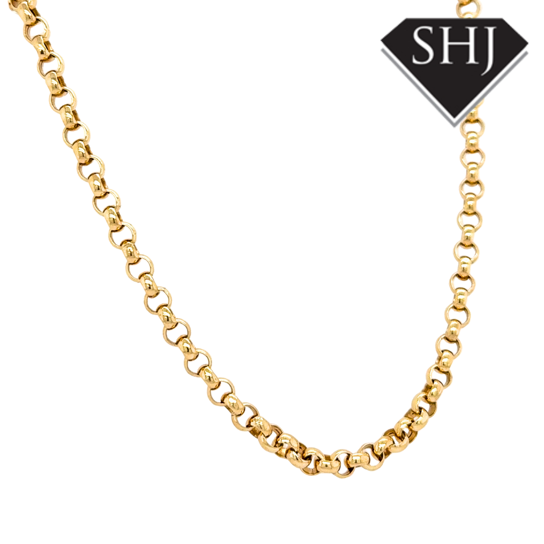 9ct Yellow Gold 18" Belcher Chain