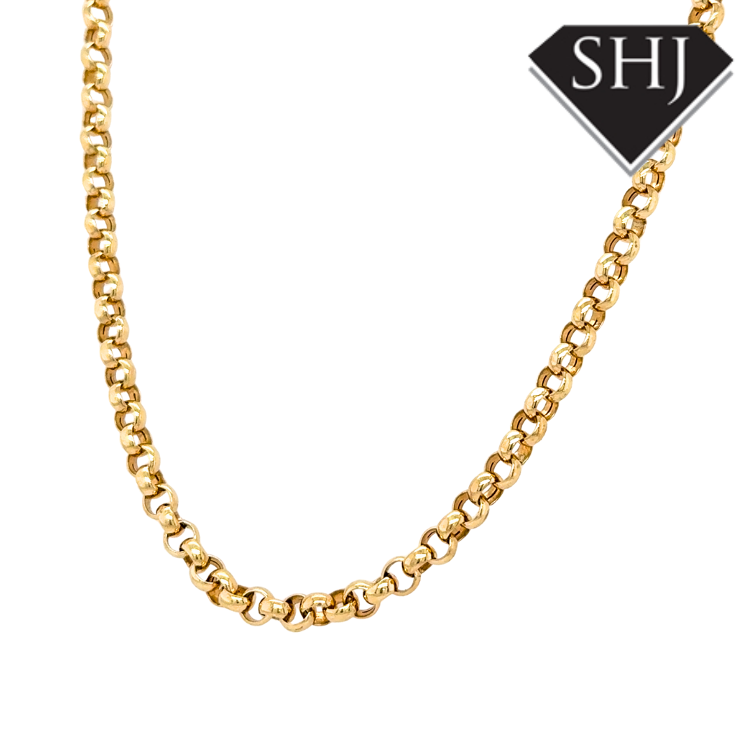 9ct Yellow Gold 18" Belcher Chain