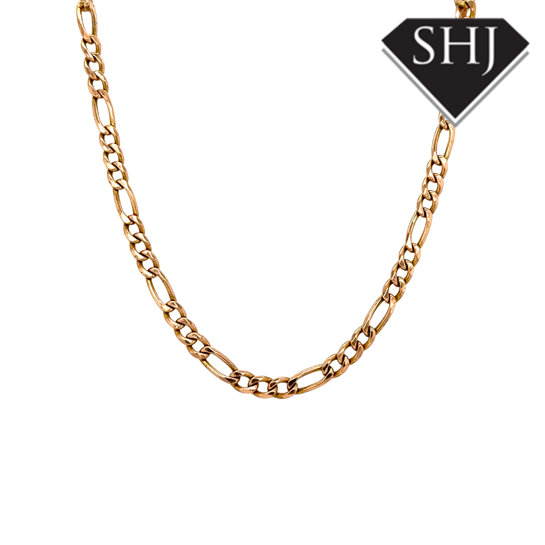 9ct Yellow Gold 20" Figaro Chain