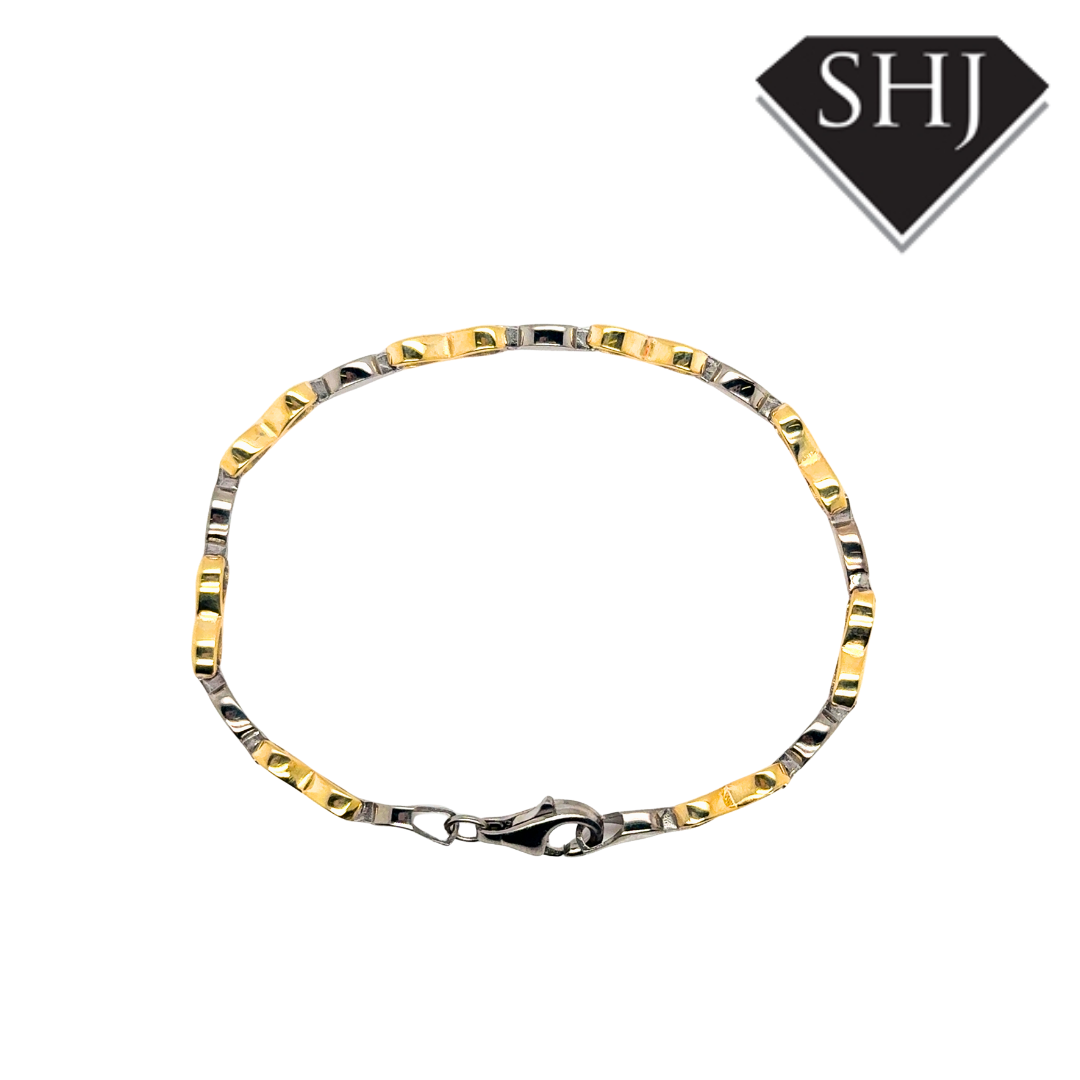 Silver Gold Plated Infinity Bracelet